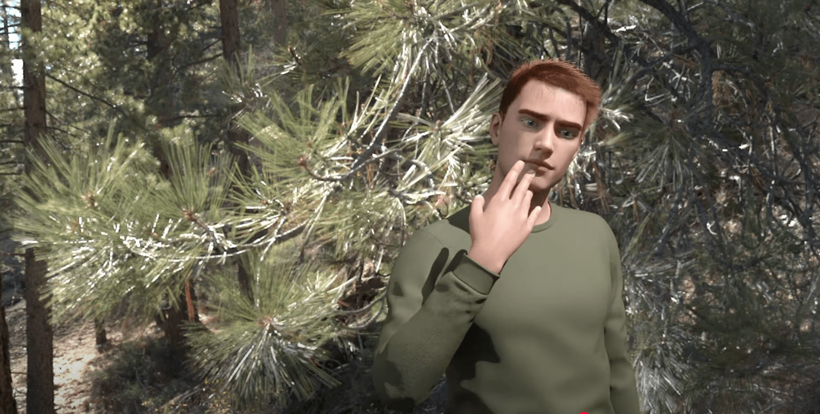 Screenshot depicting a tense dialogue scene in the No Mercy game